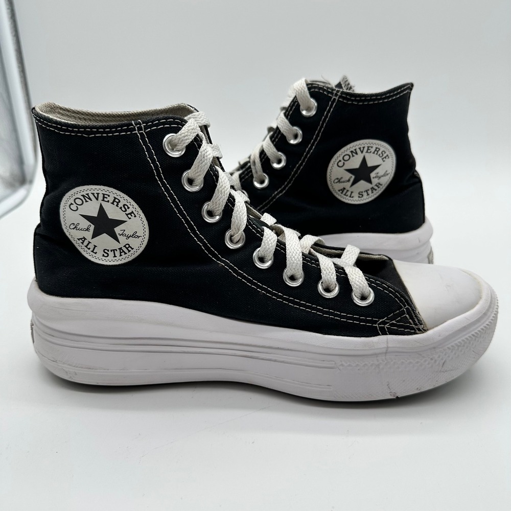 Converse Chuck Taylor All Star Move Platform High Top Sneakers Black Women 8